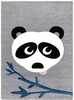 Vaip Hakano Tinies Panda 2, 150 x 80 cm, valge/must/sinine