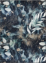 Vaip Hakano Arlen Leaves, 220 x 160 cm, kuld/valge/sinine