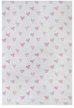 Laste vaip Hanse Home Adventures Hearts, 120 x 170 cm, valge/roosa