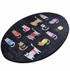 Vaip Conceptum Hypnose Cats 882CHL2180, must/mitmevärviline, 90 x 60 cm