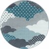 Ümar laste vaip Bambi Clouds BAMBI1201200820BLUE, 120 x 120 cm, sinine/hall