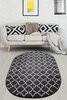 Vaip Conceptum Hypnose Kupa Oval - Black Djt, 180 x 120 cm, valge/must