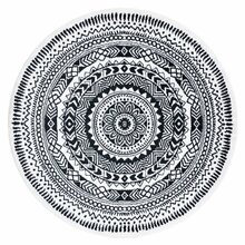Vaip sise Hakano Beo Napkin, must/kreemjas, 100 x 100 cm
