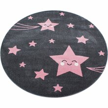 Lastetoa vaip Ayyildiz Kids Pink 0610, 120 x 120 cm, roosa/hall