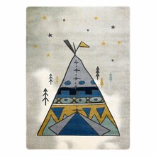 Vaip Hakano Tinies Tipi, 190 x 140 cm, hall/mitmevärviline