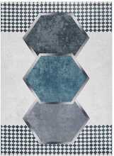 Vaip Style Arlen Rhombus, 80 x 150 cm, valge