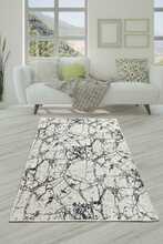 Vaip Conceptum Hypnose Marble 882CHL1889, 80 x 150 cm, valge/must