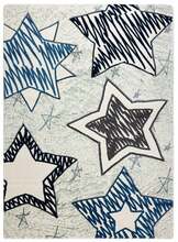 Vaip Hakano Tinies Stars, 190 x 140 cm, must/sinine/hall