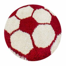 Laste vaip Ayyildiz Fun Football 1001006001, 100 x 100 cm, valge/punane