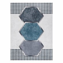 Vaip Mark Arlen Rhombus, 220 x 160 cm, valge/sinine/hall