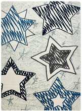 Vaip Hakano Tinies Stars, 170 x 120 cm, must/sinine/hall