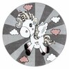 Vaip Hakano Tinies Unicorn, 160 x 160 cm, valge/roosa/hall