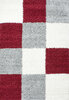 Vaip Ayyildiz Life Checked 601101501, 110 x 60 cm, valge/hall/punane