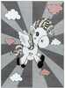 Vaip Hakano Tinies Unicorn, 220 x 160 cm, valge/hall/roosa