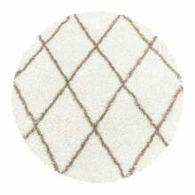 Ümmargune vaip Ayyildiz Shaggy Alvor Cream 3401, 120 x 120 cm, kreem/beež