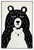 Vaip Conceptum Hypnose Bears 876CHL1161, 190 x 140 cm, valge/must