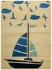 Vaip Hakano Tinies Sail, 190 x 140 cm, sinep/sinine
