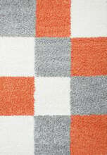 Vaip Ayyildiz Life Checked 801501501, 150 x 80 cm, valge/oranž/hall