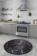 Vaip Conceptum Hypnose Marble 882CHL1092, 140 x 140 cm, valge/must