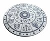 Vaip Conceptum Hypnose Horoscope, valge/must, 100 cm x 100 cm