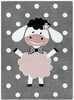 Vaip Hakano Tinies Dolly, 150 x 80 cm, valge/hall/roosa