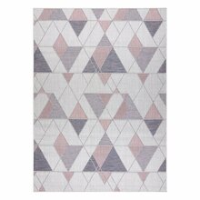 Vaip Hakano Vinea Geometric 2, 170 x 120 cm, kreemikas/roosa