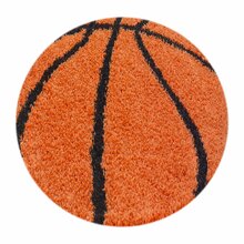 Laste vaip Ayyildiz Fun Basketball 1201206002, 120 x 120 cm, must/oranž