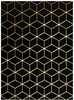 Vaip Hakano Mosse Hexagon 2, 190 x 140 cm, kuldne/must