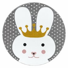 Vaip Hakano Tinies Bunny, 120 x 120 cm, valge/must/roosa