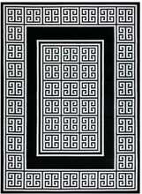 Vaip Hakano Mosse Greek, 150 x 80 cm, must/kreemjas