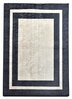 Vaip Conceptum Hypnose Black Frame 882CHL1953, 80 x 150 cm, valge/must