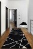 Koridorivaip Conceptum Hypnose Broken 286CHL6557, valge/must, 80 x 300 cm