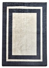 Vaip Conceptum Hypnose Black Frame 882CHL1953, 80 x 150 cm, valge/must