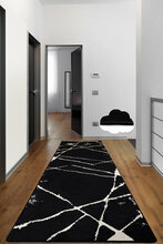 Koridorivaip Conceptum Hypnose Broken 286CHL6557, valge/must, 80 x 300 cm