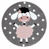 Vaip Hakano Tinies Dolly, 120 x 120 cm, valge/roosa/hall