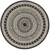 Vaip 4Living Dali 622933, valge/must, 120 cm x 120 cm
