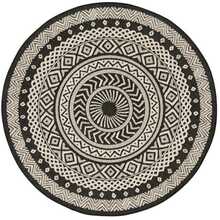 Vaip 4Living Dali 622933, valge/must, 120 cm x 120 cm