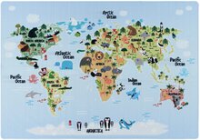 Vaip Ayyildiz Play World Map Animals 1602302917, 230 x 160 cm, mitmevärviline/sinine