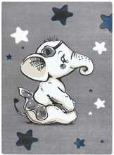 Vaip Hakano Tinies Elephant, 190 x 140 cm, valge/hall