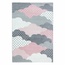 Vaip sise Bambi Clouds 1402000820, 200 x 140 cm, valge/hall/roosa