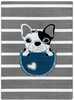 Vaip Hakano Tinies Dog, 220 x 160 cm, valge/sinine/hall
