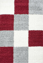 Vaip Ayyildiz Life Checked 2002901501, 290 x 200 cm, valge/hall/punane