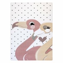 Vaip siseruumidesse Hakano Tinies Flamingos, 220 x 160 cm, kreem/roosa