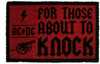 Uksematt Pyramid International AC/DC For Those About To Knock, 60 x 40 cm, must/punane