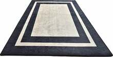 Vaip Conceptum Hypnose Black Frame 882CHL1959, 80 x 200 cm, valge/must