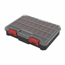 Tööriistade korraldaja Qbrick QR Compact L, 290 x 220 x 54 mm, must, läbipaistev