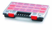 Tööriistakast Prosperplast Nors Duo, 34.4 cm x 24.9 cm x 5 cm, must/punane