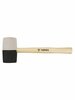 Kummist haamer Topex 680 g 63 mm must/valge
