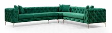 Nurgadiivan Hanah Home Como, 350 x 270 x 73 cm, roheline, vasak
