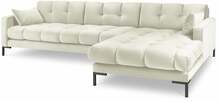 Nurgadiivan Micadoni Home Mamaia Velvet, 293 x 185 x 75 cm, parem, kreemjas